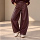 Ballon Broek van Imitatieleer - Bordeaux