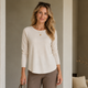 Soft Touch Fijngebreide Trui - Beige