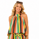 Gestreepte Multicolor Halter Top