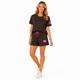 Urban Lounge Set met Neon Details Donkerbruin Roze