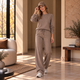 Set Luna Taupe - Warme Gebreide Co-ord Set voor Dames