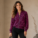 Bomber Jacket met Luipaardprint - Fuchsia