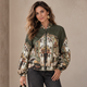 Bomber Jacket met Venetië Print - Olijfgroen