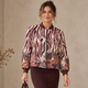 Bomber Jacket met Abstracte Print - Bordeaux