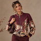 Bomber Jacket met Venetië Print - Bordeaux