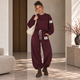 Urban Sweater Set met Ballonbroek - Bordeaux
