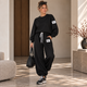 Urban Sweater Set met Ballonbroek - Zwart
