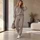 Set Luna Taupe - Warme Gebreide Co-ord Set voor Dames