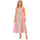 Cloe Glitter Zigzag Jurk Groen-Roze