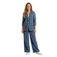 Denim Blazer met Print - Marineblauw