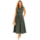 Suus Maxi Blouse Jurk Army