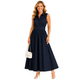 Suus Maxi Blouse Jurk Donkerblauw
