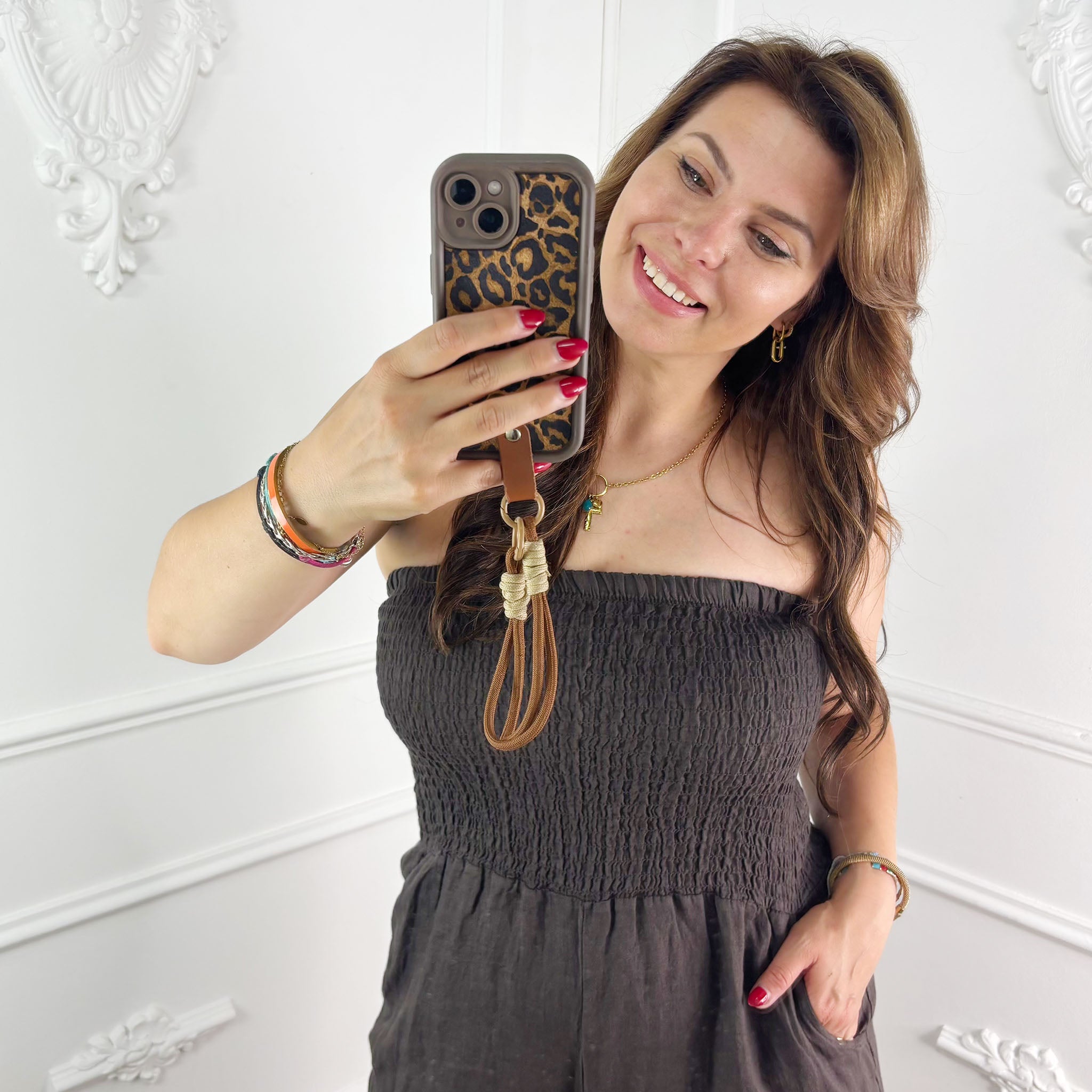 Linnen Jumpsuit Bruin