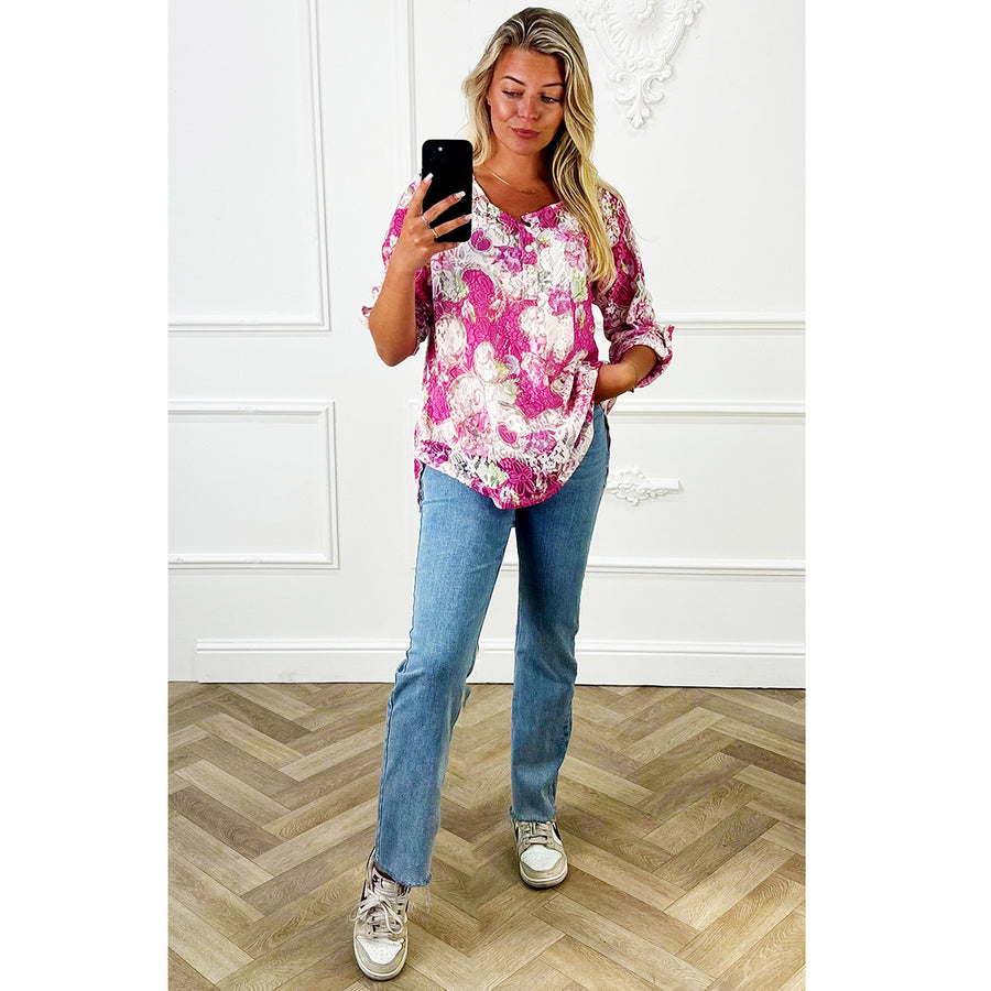 Blouse Fleur Fuchsia
