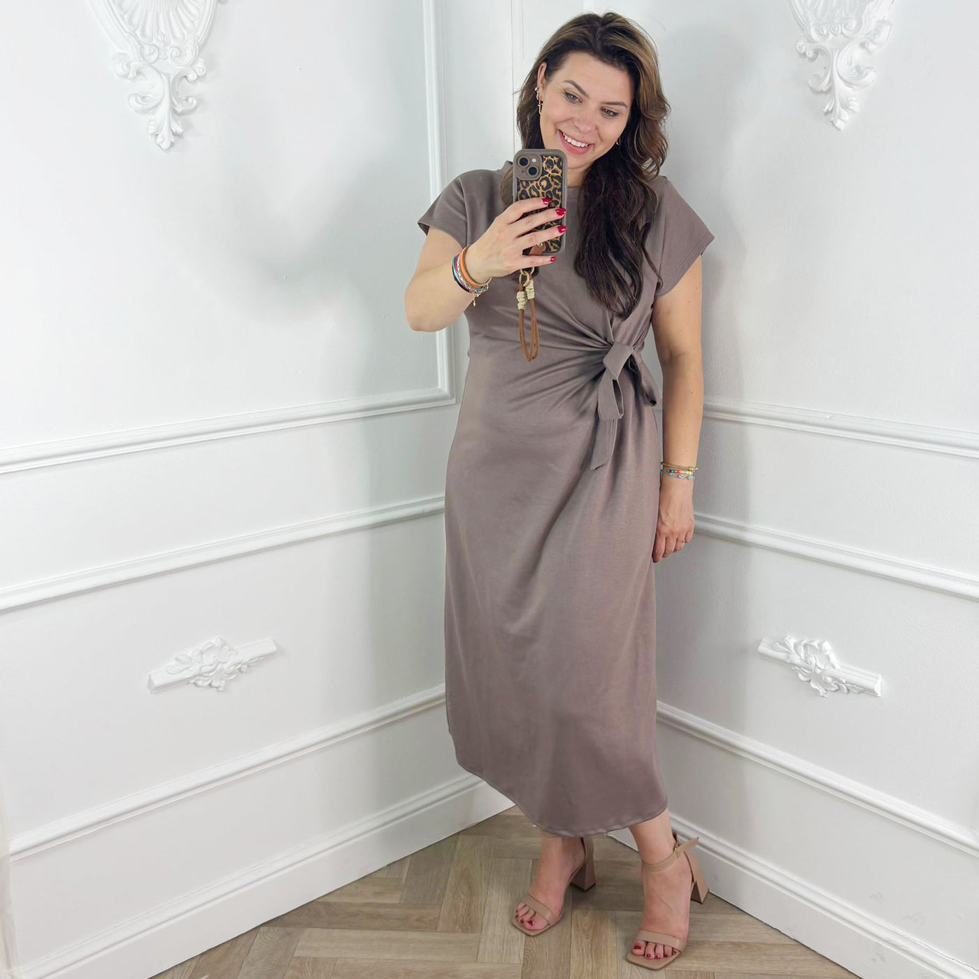 Sena Jurk Taupe