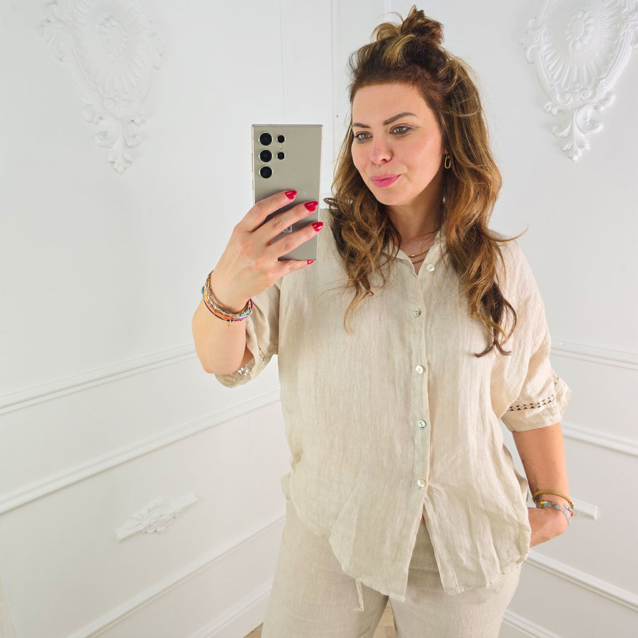 Linnen Blouse Beige