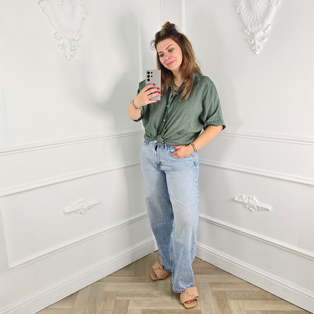 Linnen Blouse Groen