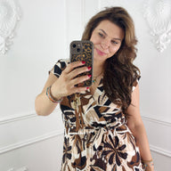 Floral Jurk Bruinprint