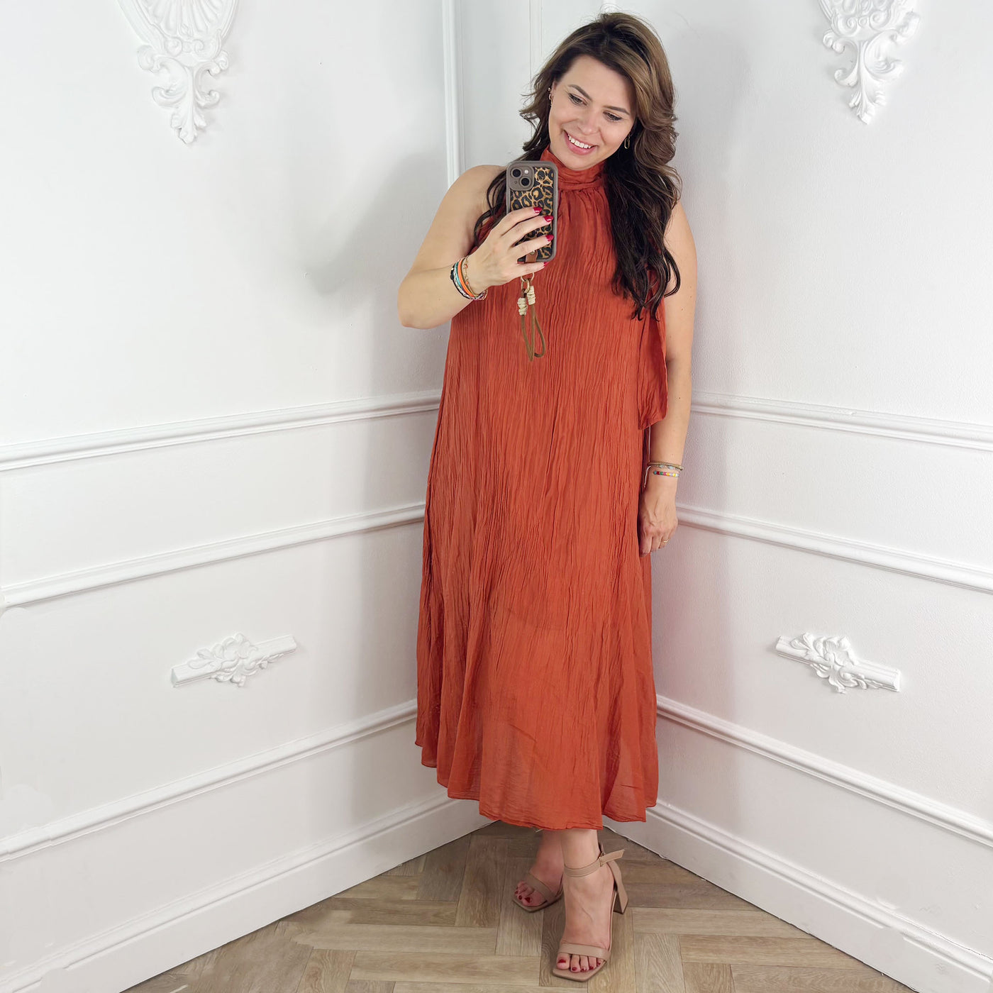 Nola Jurk Terracotta