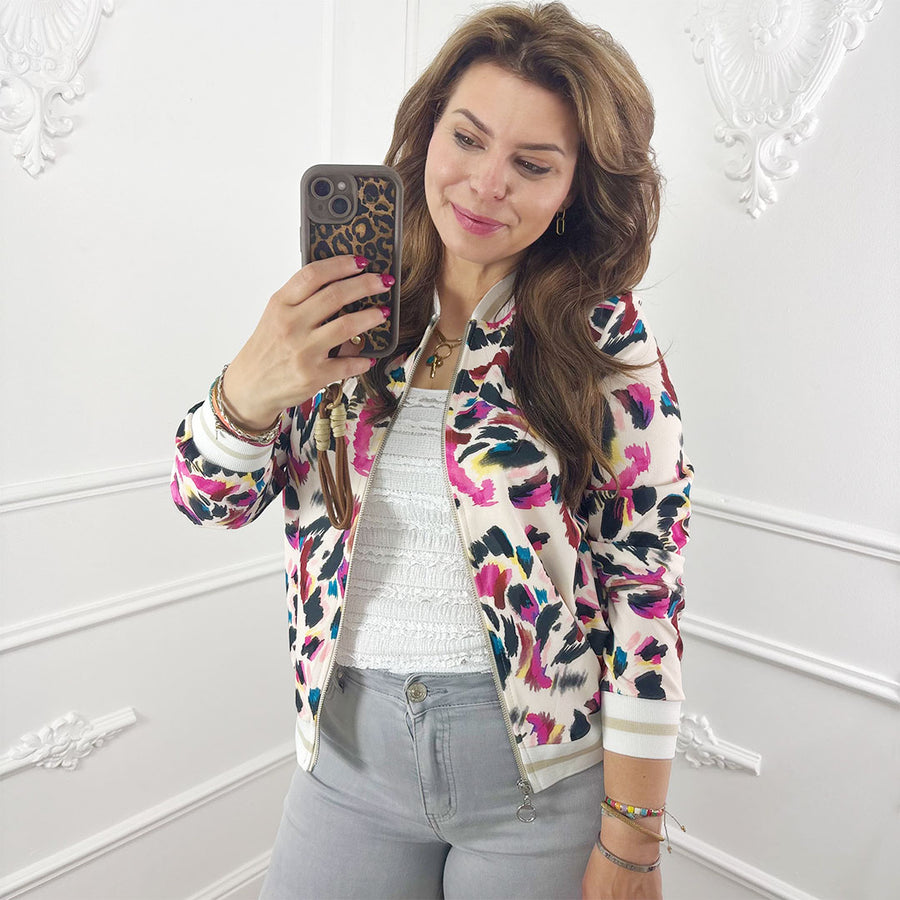 Bomber Jacket Multicolor Zwart