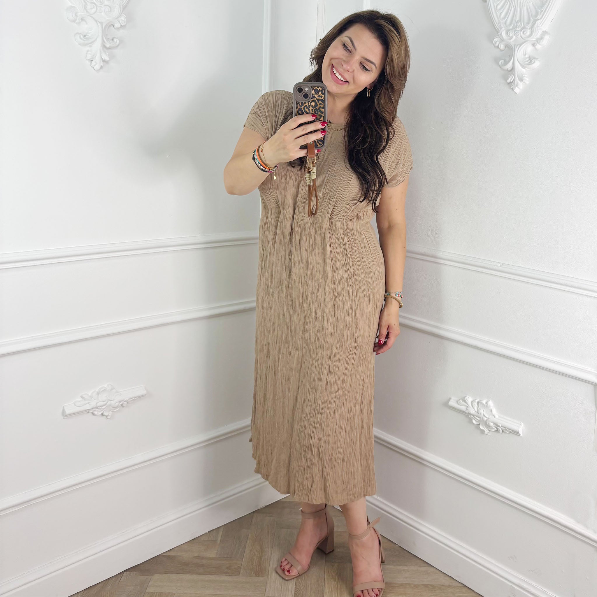 Yuna Jurk Beige