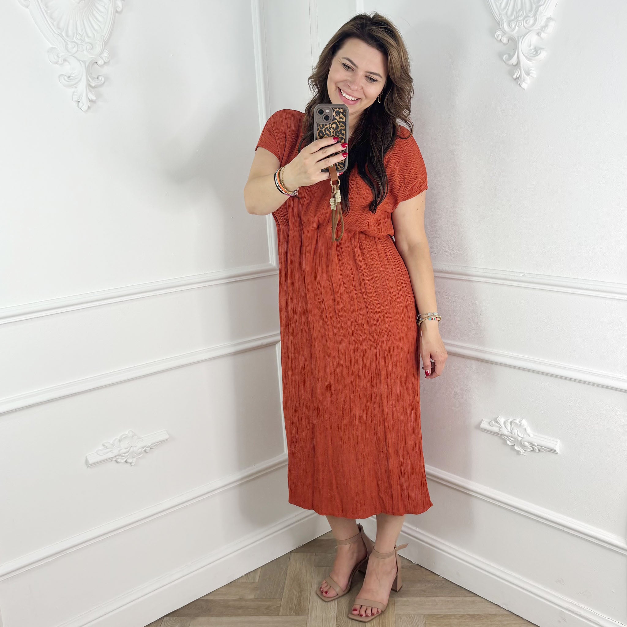 Yuna Jurk Terracotta