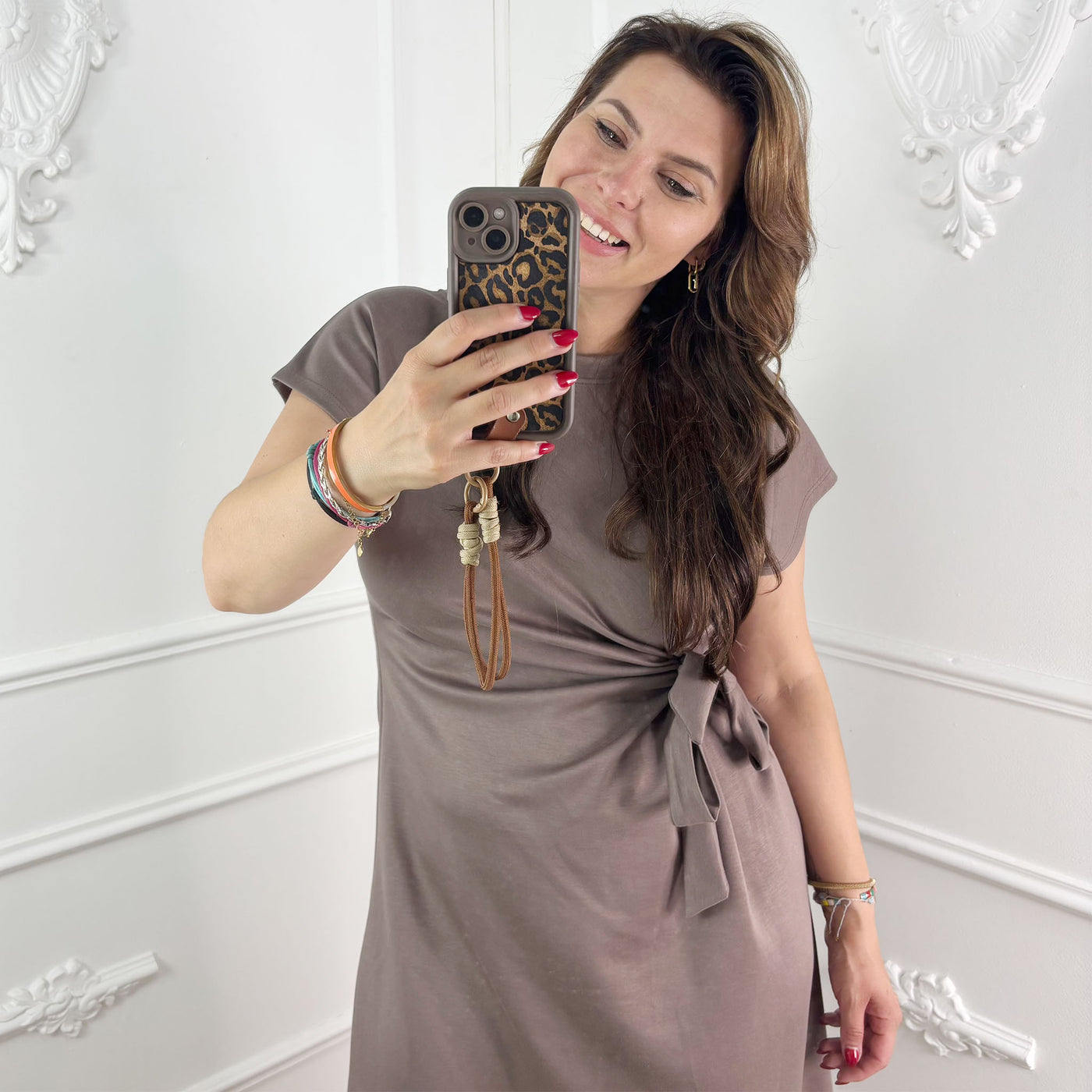 Sena Jurk Taupe