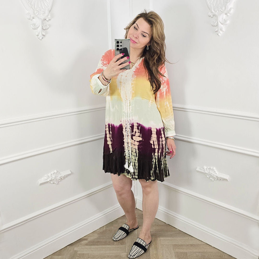 Tie-Dye Jurk Multicolor