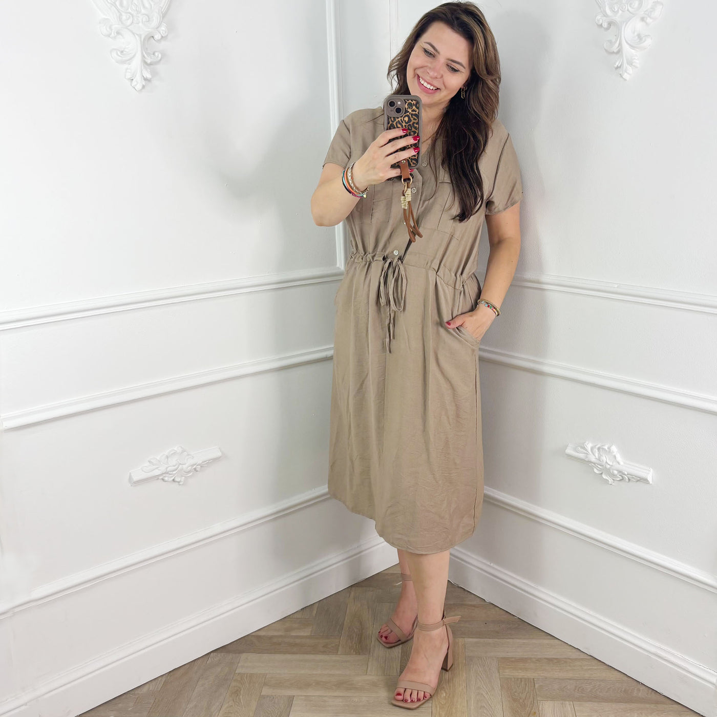 Lina Jurk Beige