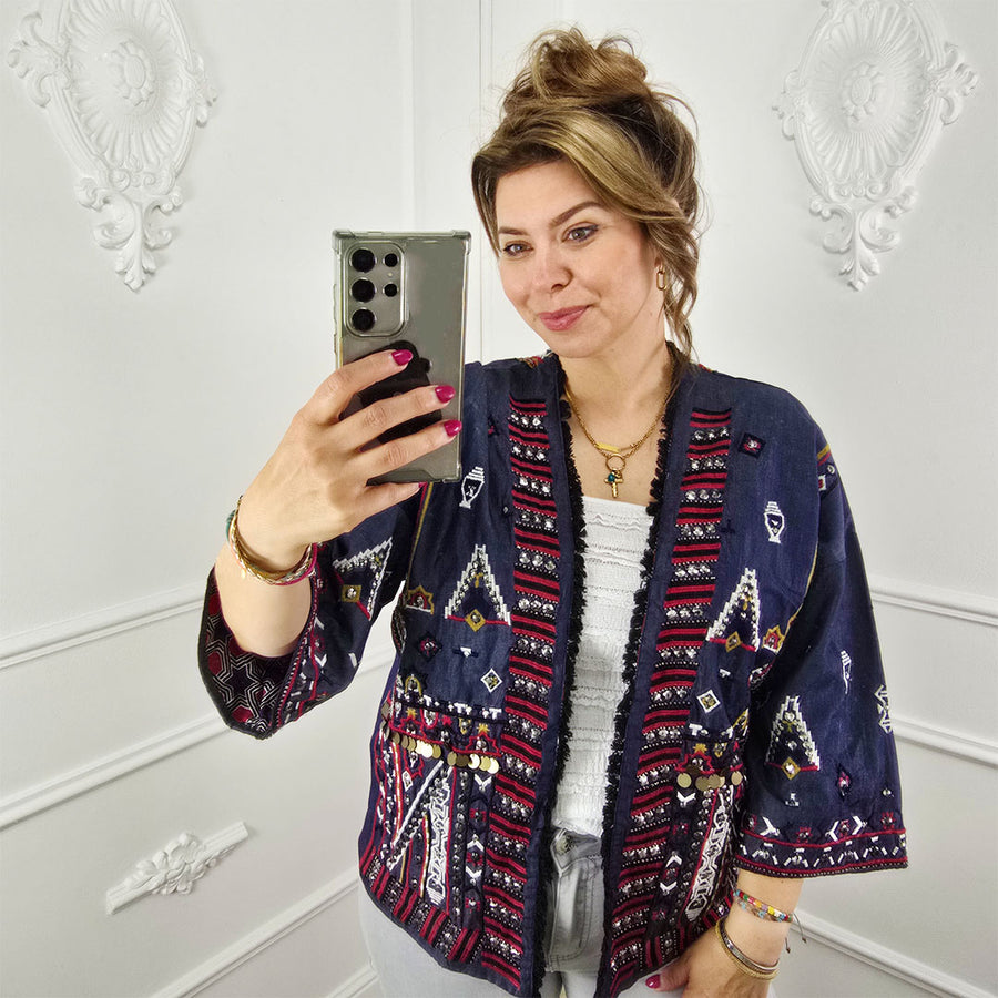 2-Way Zomerjasje Navy Rood