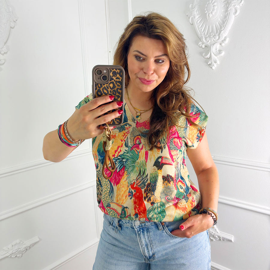 Lurex Vogel Top
