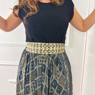 Wijd Broek Goud Print