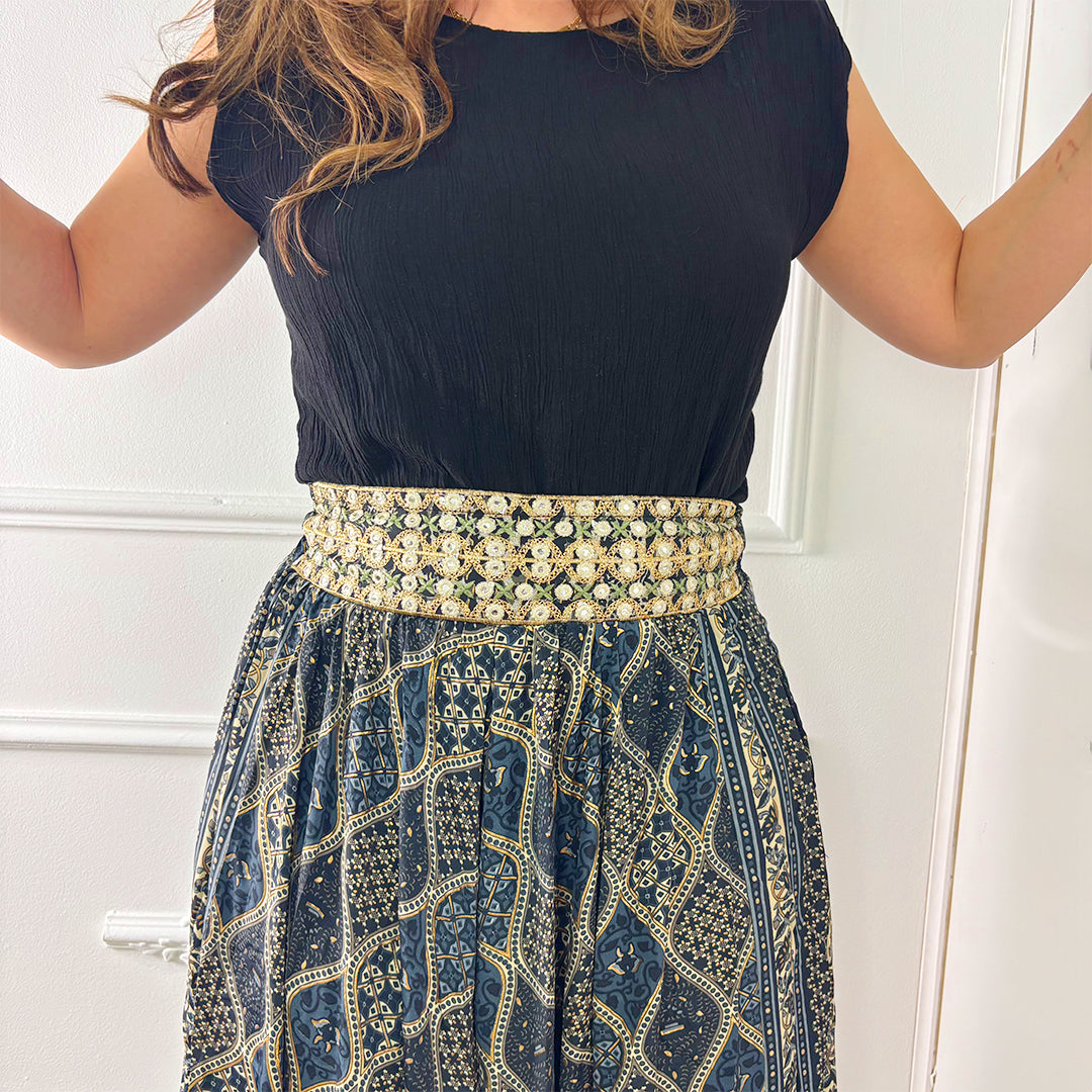 Wijd Broek Goud Print