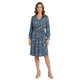 Fem Overslagjurk met Panther Print & Ruffles BlauwMulti