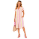 Indy Ibiza Stripe Blousejurk Wit-Neon