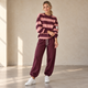 Gestreepte Set met Joggingbroek - Bordeaux