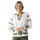 Green Embroidery Blouse - Elegante Groene Geborduurde Blouse