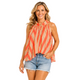 Nina Gestreepte Haltertop – Oranje & Geel | Dames Zomertop