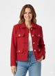 Rode dames blazer jas met gouden knopen van Mi Piace.