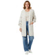 Gebreid Damesvest Beige Met Ballonmouwen – Elegant & Comfortabel
