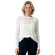 Kanten Top Lange Mouwen Crème Dames
