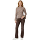 Kanten Blouse Wijde Mouwen Taupe