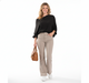 Knitted Trui met Ruffle Mouw – DonkerBruin