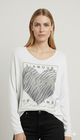 Witte Trui met ‘J’Adore’ Print  Stijlvolle & Comfortabele Damestrui