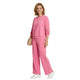 Lounge Set Met Gouden Glitterstiksel - Fuchsia