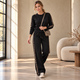 Lounge Set met Luipaard Bies - Zwart
