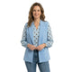 Mouwloze Double-Breasted Blazer Gilet - Hemelblauw