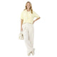 Oversized T-shirt met Sjaaltje - Citroen