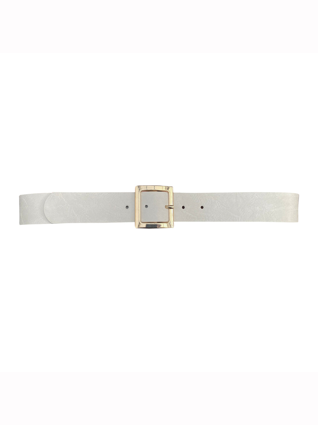 Ceinture Boucle Dorée Beige