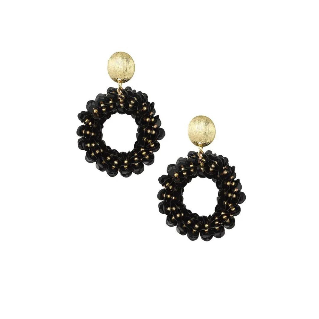 JEWEL || Earring Sequin Zwart